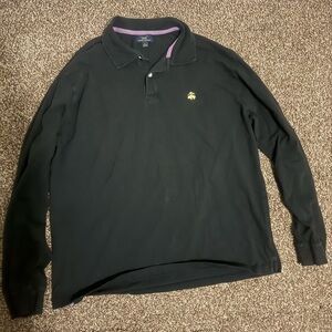 Black Brooks Brothers long sleeve polo shirt Large
